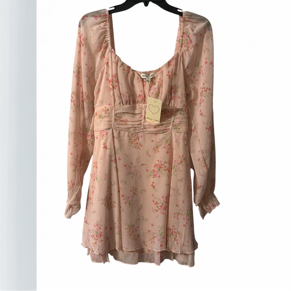 Allison + Kelly Floral Cottagecore Mini Dress NWT Large
